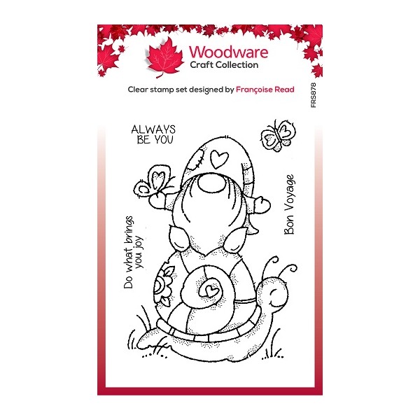 Woodware - Clear Singles Snail Ride 4 in x 6 in Stamp - FRS878