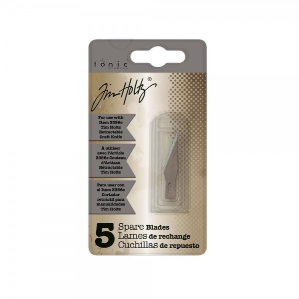 TONIC STUDIOS - Tim Holtz Retractable Craft Knife - Spare Blade Pack - 5 spare blades - 3357e
