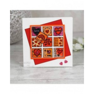 Woodware - Clear Singles Love Squares 4 in x 6 in Stamp - FRS895