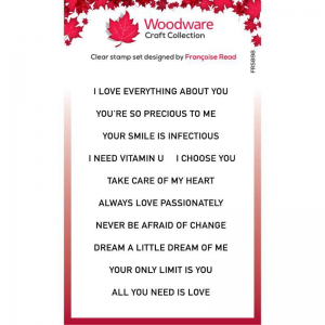 Woodware - Clear Singles Love Strips 4 in x 6 in Stamp - FRS898