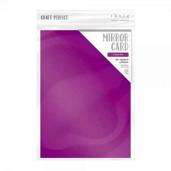 Craft Perfect - Satin Mirror Card - Purple Mist A4 - 9470e