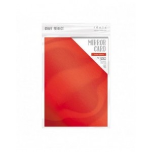 Craft Perfect - Satin Mirror Card - Scarlet Organza A4 - 9471e