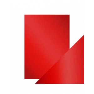 Craft Perfect - Satin Mirror Card - Scarlet Organza A4 - 9471e