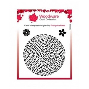 Woodware - Clear Singles Stitched Circle 4 in x 4 in stamp - FRS091