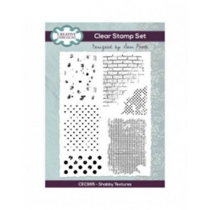 Creative Expressions - Sam Poole Shabby Textures 6 in x 8 in Clear Stamp Set - CEC965