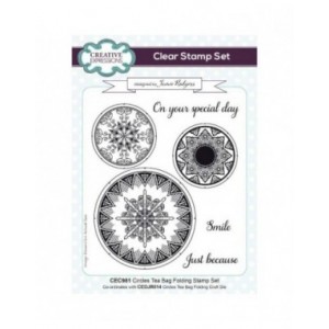 Creative Expressions - Jamie Rodgers Circles Tea Bag Folding 6 in x 8 in Stamp Set  - CEC981