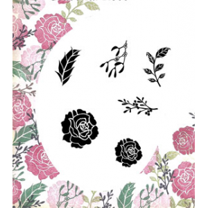 Card-io - Seasonal Rose Majestix Floral Stamp Set - MASE-02