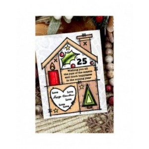 Woodware - Clear Singles Christmas House 4 in x 6 in Stamp - FRS940