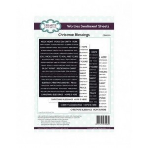 Creative Expressions - Wordies Sentiment Sheets - Christmas Blessings Pk 4 6 in x 8 in - CEW009