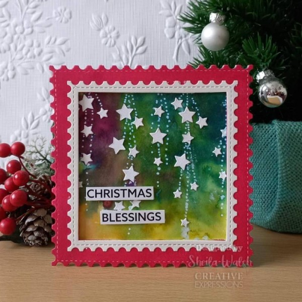Creative Expressions - Wordies Sentiment Sheets - Christmas Blessings Pk 4 6 in x 8 in - CEW009