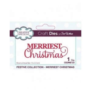 Creative Expressions - Creative Expressions Sue Wilson Festive Mini Expressions Merriest Christmas Craft Die - CEDME123