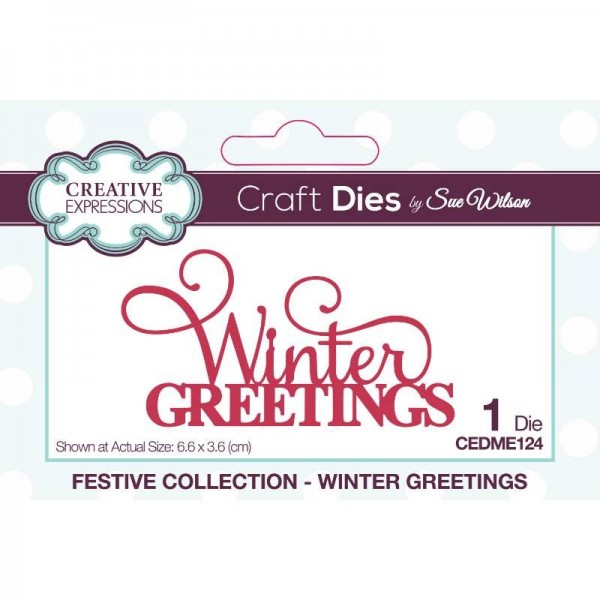 Creative Expressions - Creative Expressions Sue Wilson Festive Mini Expressions Winter Greetings Craft Die - CEDME124