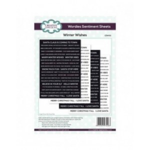 Creative Expressions - Wordies Sentiment Sheets - Winter Wishes Pk 4 6 in x 8 in - CEW011