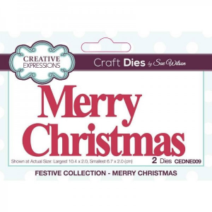 Creative Expressions -  Sue Wilson Festive Merry Christmas Craft Die - CEDNE009