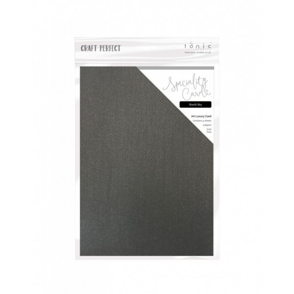 Craft Perfect - Speciality Card - Luxury Embossed - Starlit Sky - A4(5/PK) - 230gsm - 9855e