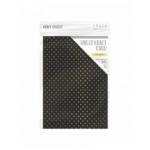Craft Perfect - Foiled Kraft Card - Heart of Gold - A4 - 280gsm - 9352e