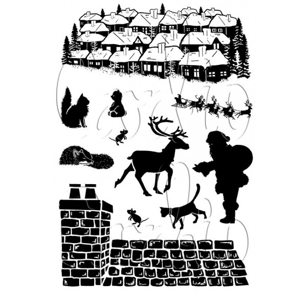 Card-io - Up on The Roof Clear Stamp Set - CCSTUPO-01
