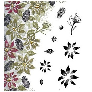 Card-io - Layered Poinsettia - Majestix Clear Stamp Set - MALA-02