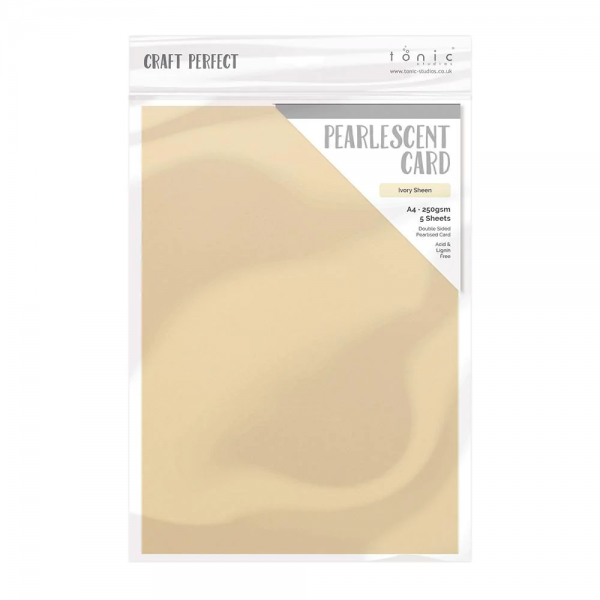 Craft Perfect - Pearlescent Card - Ivory Sheen - A4 (5/PK) - 9512e
