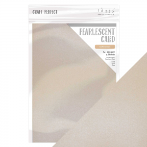 Craft Perfect - Pearlescent Card - Coffee Cream - A4 (5/PK) - 9519e